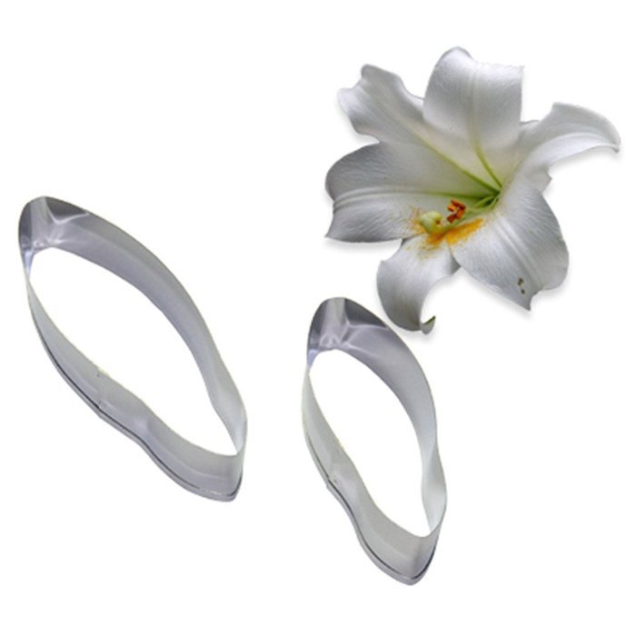 FOUR-C Cake Supplies Lily Fondant Cutters Sugar Flower for Cupcake Making Color Silver