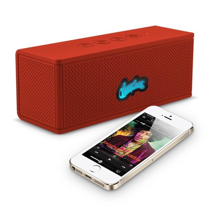 West Coast Customs Portable Wireless Bluetooth Speaker. Bulit in speakerphone and 8 Hour Battery- Red N6