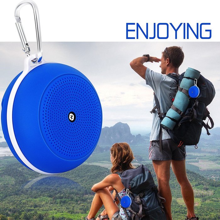 FULiYEAR Portable Bluetooth Speakers Mini for Camping Hiking Climbing Outdoor Sports - Blue N2