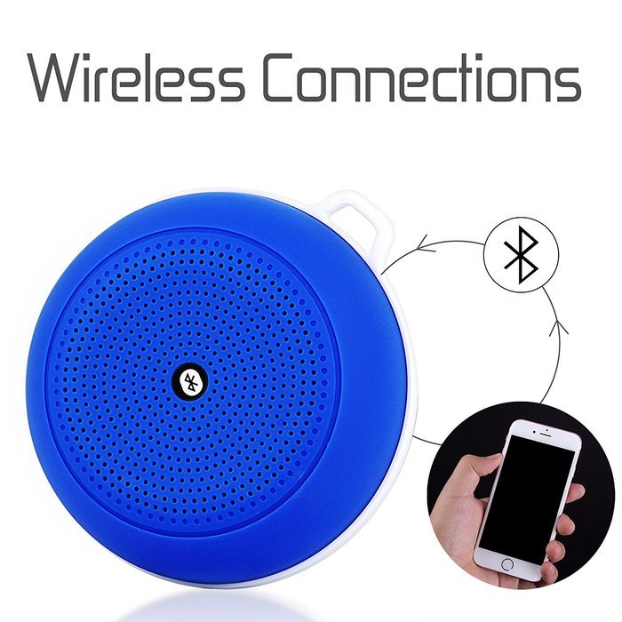 FULiYEAR Portable Bluetooth Speakers Mini for Camping Hiking Climbing Outdoor Sports - Blue N5
