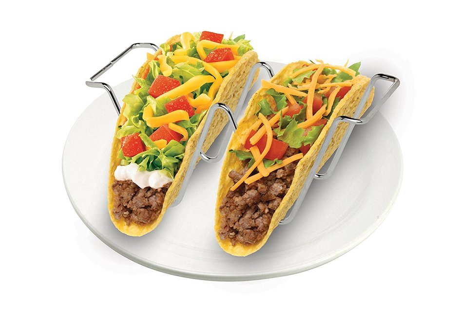 Harold Import Company HIC Taco Rack, Silver, Set of 2 N3