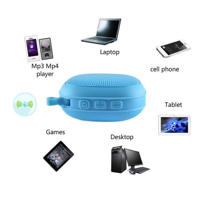 See Me Here &ndash; BV110 Sport Outdoor Portable Mini Water Resistant Wireless Bluetooth Audio Subwoofer Speakers with... N4