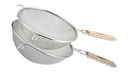 Culinary Depot Fine Mesh Strainer Stainless steel Set of 2- Single mesh Strainer and double Mesh Strainer N2