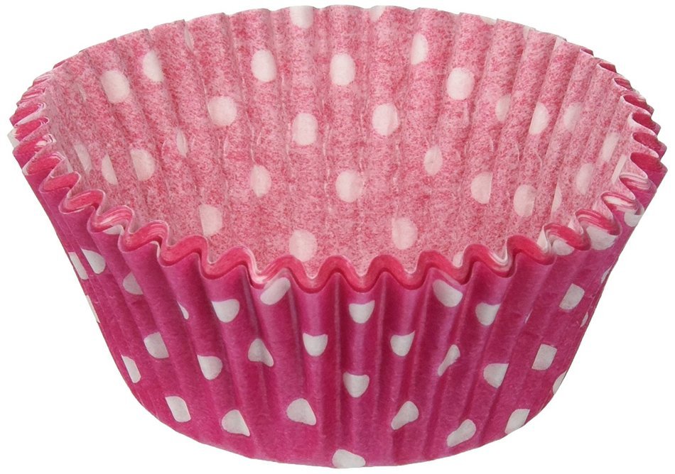 Oasis Supply Baking Cups, Standard, 50-Count, Pink Polka Dot