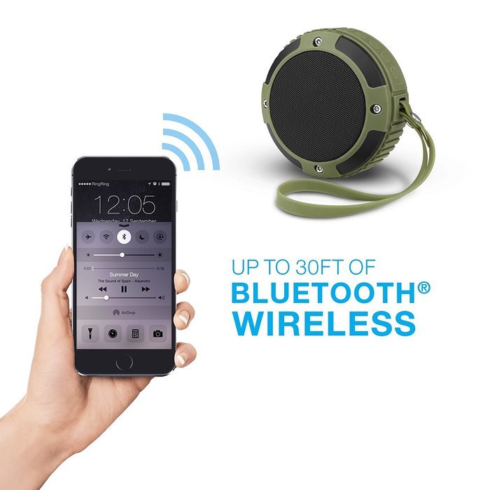 Merkury Innovations Xplorer 5W Rugged Wireless Bluetooth Speaker. Built-in Speakerphone, Playback & Volume Controls... N14