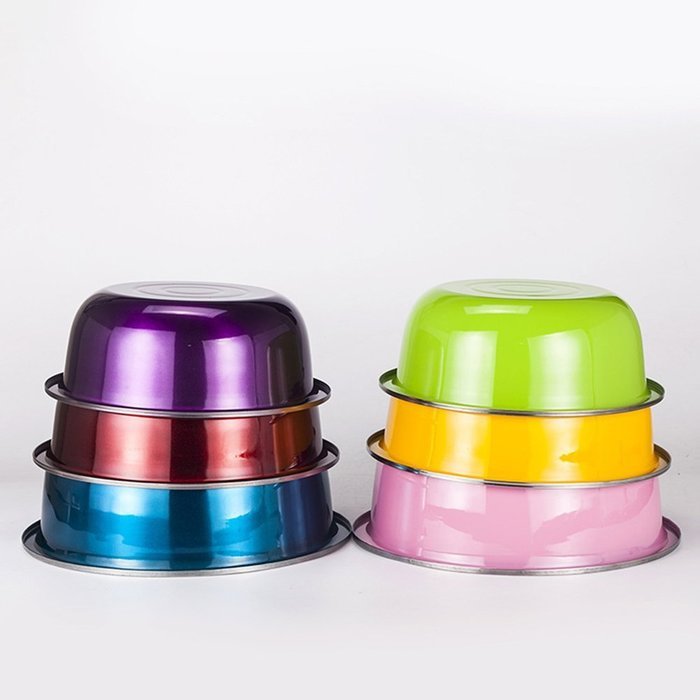 Meleg Otthon Heavy Duty Stainless Steel Basin Mixing Bowls Large Metal Mixing Bowls Cooking Bowl Nesting Bowl... N5