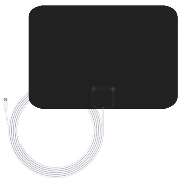 1byone 50 Miles Amplified HDTV Antenna with USB Power Supply and 20 Feet Coaxial Cable - White/Black N11