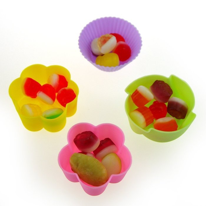 MIREN 48 Pack Reusable Mini Silicone Baking Cups Cupcake N5