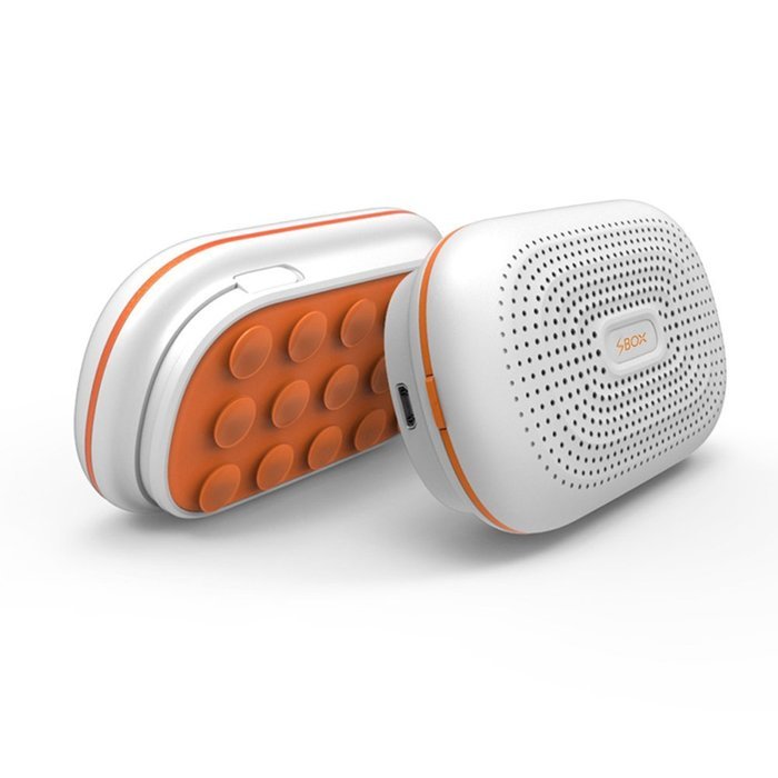 Progre&reg; Portable Bluetooth Wireless Speaker Built-In Mic and Power Bank(White) N2