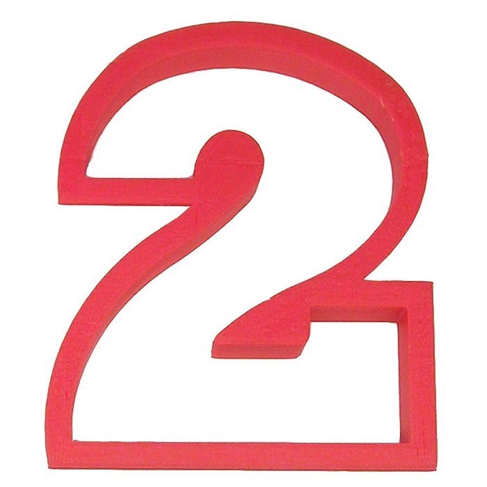 Number Two Cookie Cutter 4 in