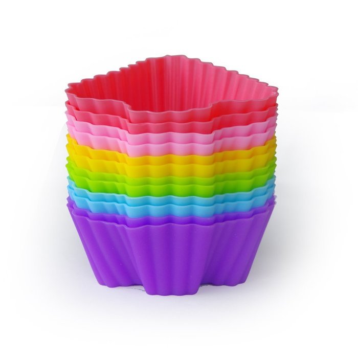MIREN Reusable and Non-stick Silicone Baking Cups / Cupcake Liners/Muffins Cup Molds in storage Container-24 Pack... N7