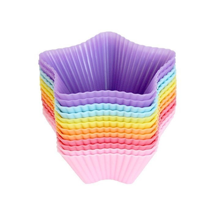 MIREN Reusable and Non-stick Silicone Baking Cups / Cupcake Liners/Muffins Cup Molds in storage Container-24 Pack... N17