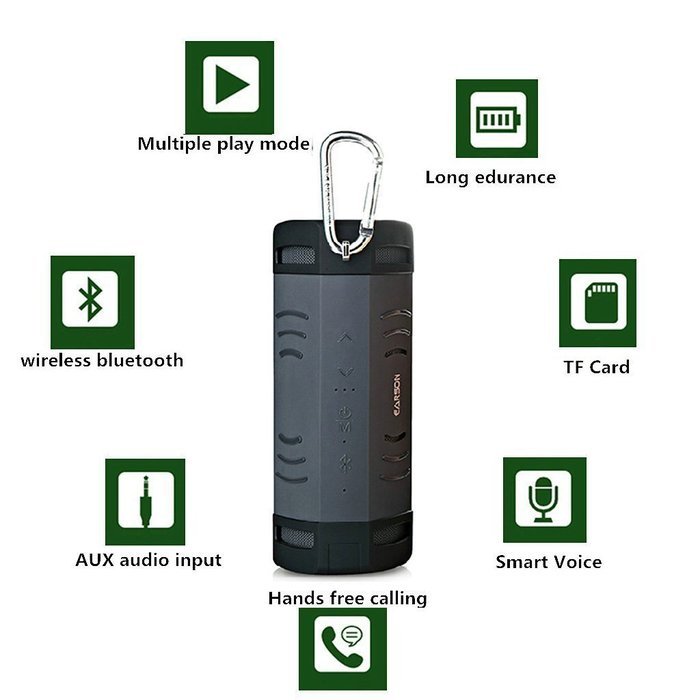 Portable Rechargeable Wireless Bluetooth Speakers For Android,Iphone,Computer(&uml;Black) N3