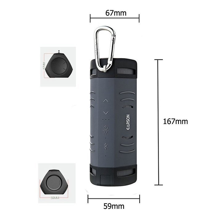 Portable Rechargeable Wireless Bluetooth Speakers For Android,Iphone,Computer(&uml;Black) N6
