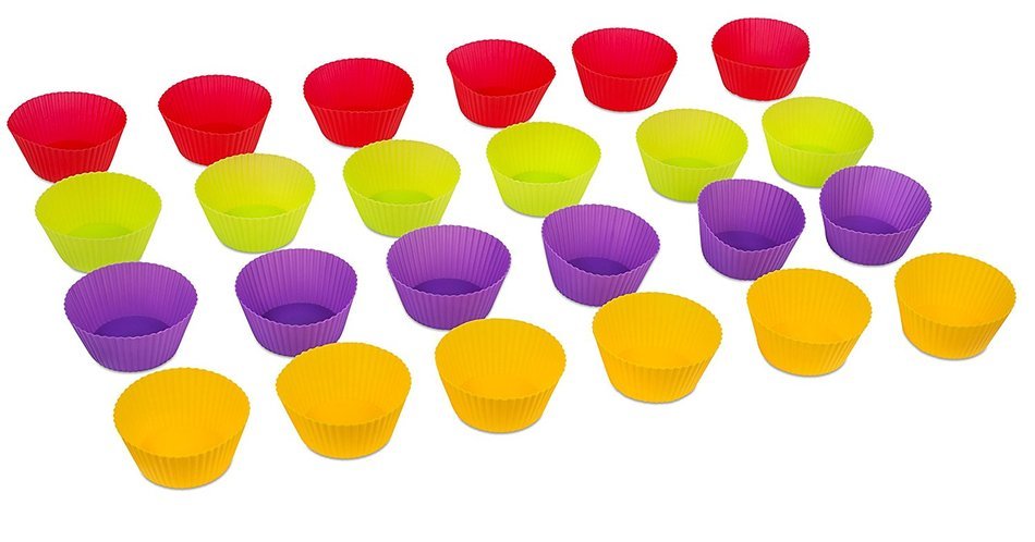 Internet's Best Silicone Large Baking Cups | 24 Pack | Reusable Cupcake Liner | Non-Stick Heat Resistant Muffin... N3