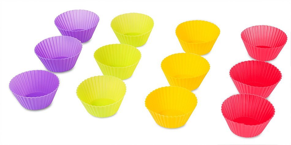 Internet's Best Silicone Large Baking Cups | 24 Pack | Reusable Cupcake Liner | Non-Stick Heat Resistant Muffin... N5
