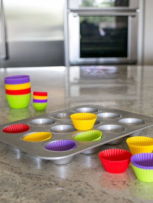Internet's Best Silicone Large Baking Cups | 24 Pack | Reusable Cupcake Liner | Non-Stick Heat Resistant Muffin... N6