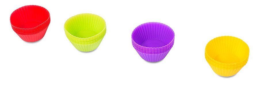 Internet's Best Silicone Large Baking Cups | 24 Pack | Reusable Cupcake Liner | Non-Stick Heat Resistant Muffin... N9
