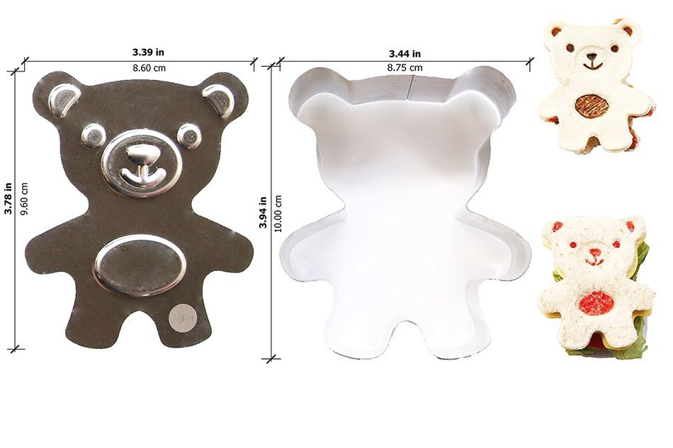 Cute Bear Sandwich Cutter for Kids - High Quality Stainless Steel Food Cutter & Sealer - Fun & Exciting Meals...