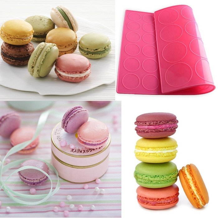 Delidge 20/48 Capacity Silicone Macaron Macaroon Baking Mat Sheet DIY ...