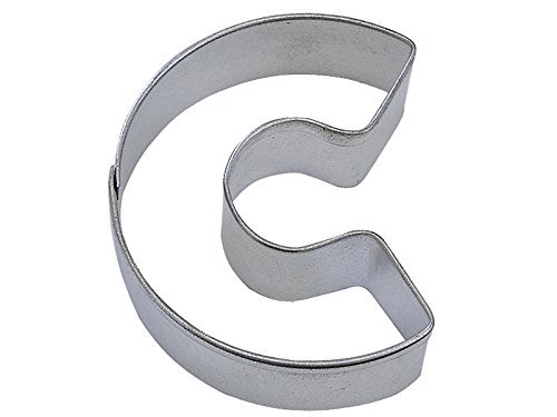 R&M Letter C Cookie Cutter in Durable, Economical, Tinplated Steel