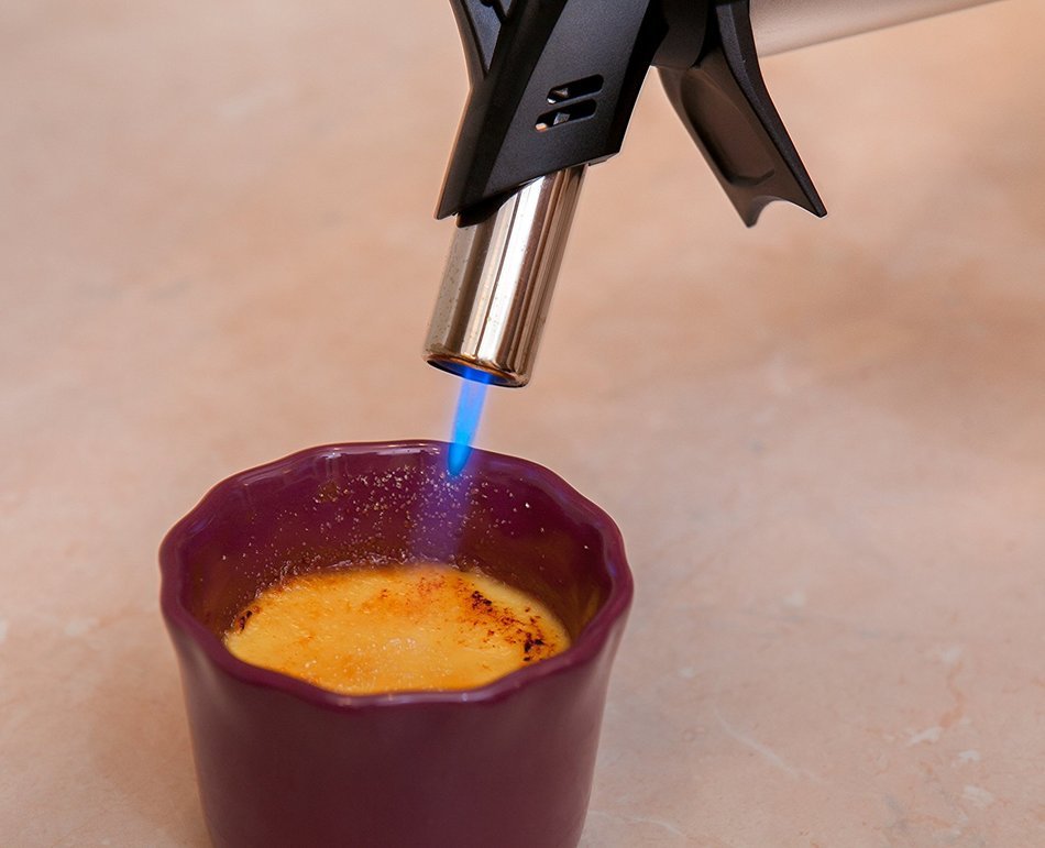 Culinary Micro Butane Torch for Creme Brulee Сooking ATLAS(TM) - Soldering Welding Brazing - Silver N2