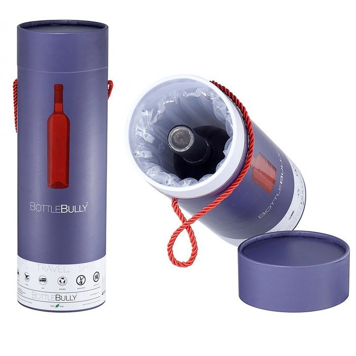 BottleBully Wine & Spirit Reusable Break Proof Bottle Protector (Blue)