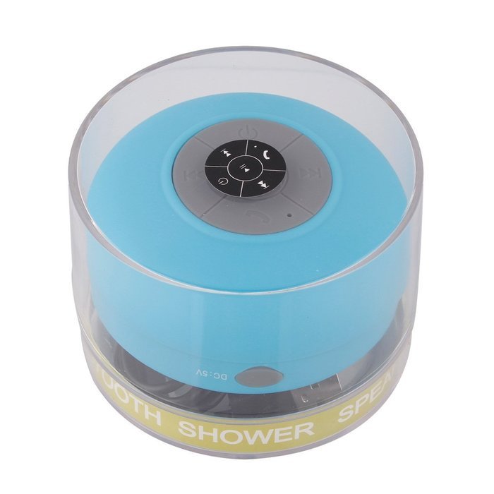 ElecStars Waterproof Bluetooth Shower Speaker with Mic, BLUE