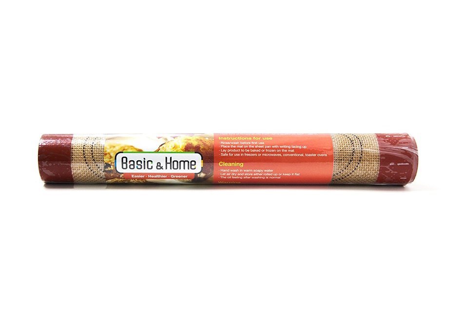 Basic & Home Non-Stick Silicone Baking Mats with Measurements for Cookie sheets, 2 Pack N7