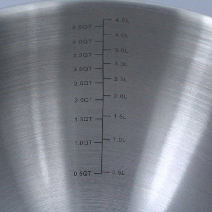 BrightSpring Mixing Bowls - 3-piece Stainless Steel Set - Rubber Bottom, Measurements, Handle & Spout - Recipe... N5