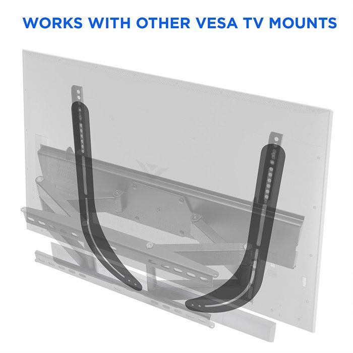 Mount Factory - Universal Soundbar Mount Bracket - Sound Bar Speaker for Above or Below TV N4