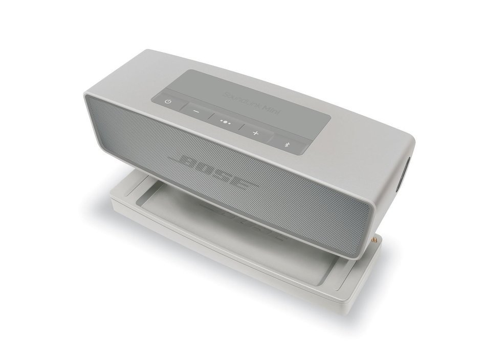 Bose SoundLink Mini II Bluetooth Wireless Speaker - Pearl w/ Red Soft Silicon Cover & Travel Bag - Bundle N4