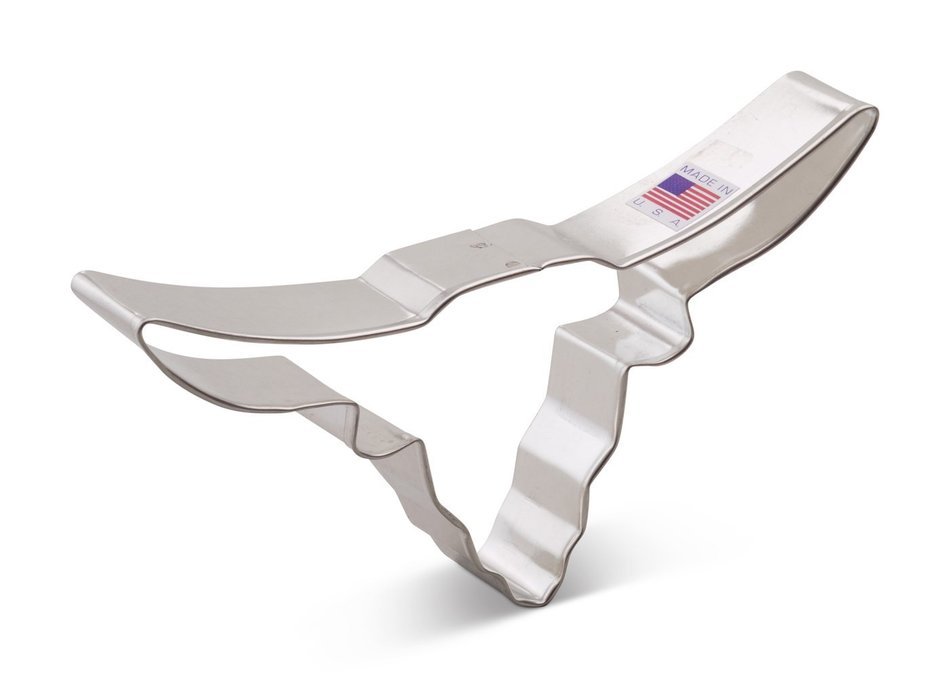 Ann Clark Longhorn Cookie Cutter - 6.25 Inches - Tin Plated Steel