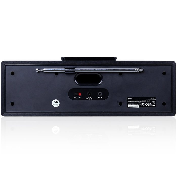 August SE50 Bluetooth BoomBox Speaker with FM Radio for iPhone, Samsung Galaxy, Nokia, HTC, Blackberry, Google... N14