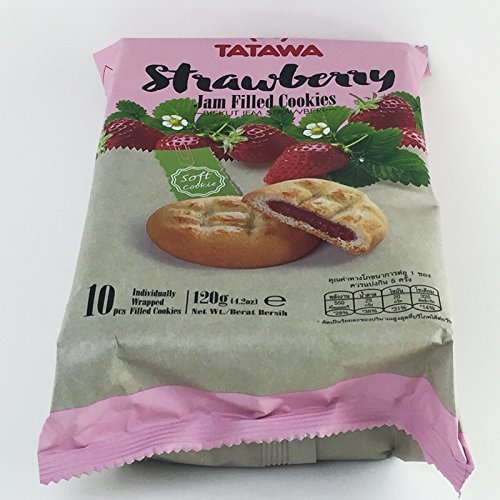 10 PCS 4.2 oz. DISTINCTIVE TASTE SOFT &YUMMY JUICY STRAWBERRY JAM FILLED COOKIES N5