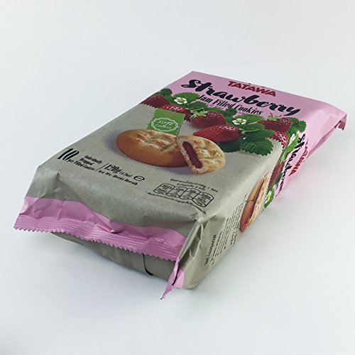 10 PCS 4.2 oz. DISTINCTIVE TASTE SOFT &YUMMY JUICY STRAWBERRY JAM FILLED COOKIES N6