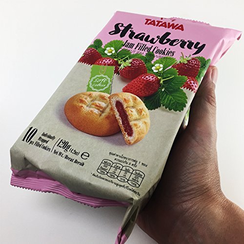 10 PCS 4.2 oz. DISTINCTIVE TASTE SOFT &YUMMY JUICY STRAWBERRY JAM FILLED COOKIES N7