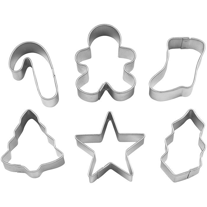 Wilton 2308-5076 6-Piece Christmas Oven Mitt Cookie Cutter Set, Mini N2
