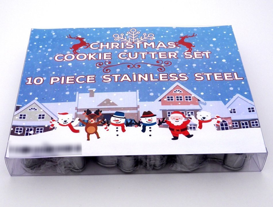 Christmas Cookie Cutter Set - 10 Piece Stainless Steel
