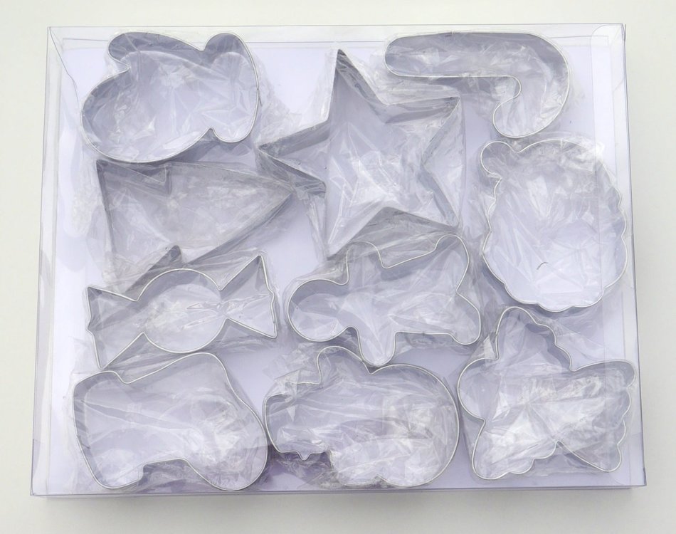 Christmas Cookie Cutter Set - 10 Piece Stainless Steel N2