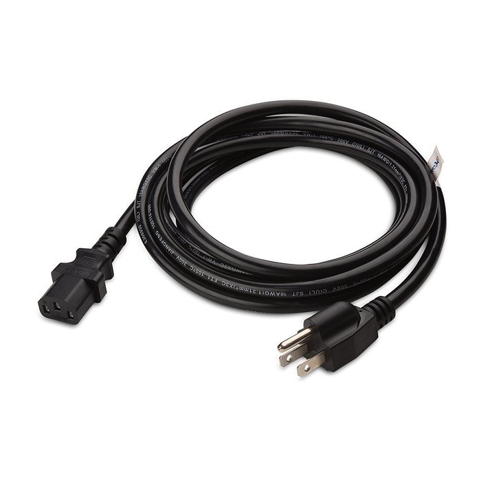 Cable Matters 2-Pack Heavy Duty Computer Monitor Power Cord in 10 Feet (NEMA 5&ndash;15P to IEC C13) N2