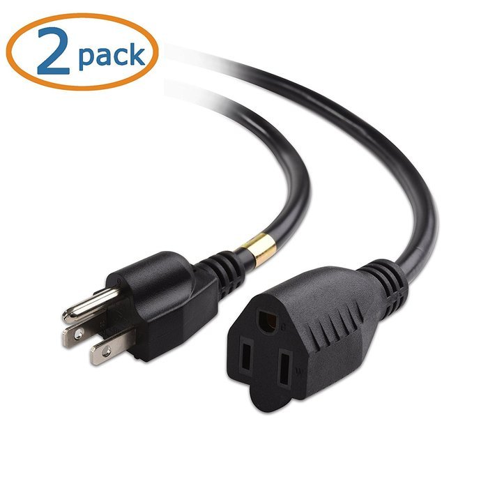 Cable Matters 2-Pack Heavy Duty Computer Monitor Power Cord in 10 Feet (NEMA 5&ndash;15P to IEC C13) N17