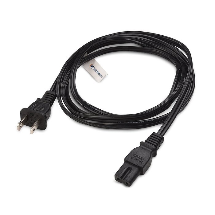 Cable Matters 2-Pack Heavy Duty Computer Monitor Power Cord in 10 Feet (NEMA 5&ndash;15P to IEC C13) N28