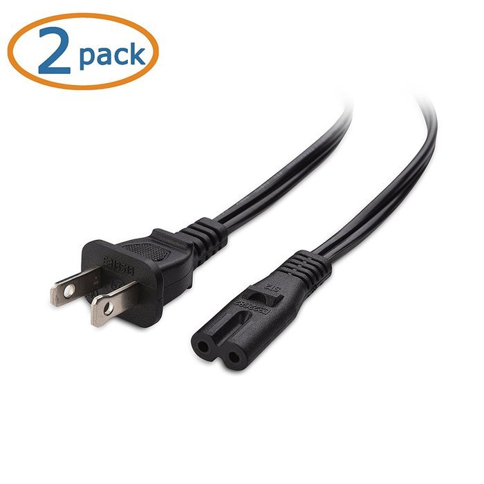 Cable Matters 2-Pack Heavy Duty Computer Monitor Power Cord in 10 Feet (NEMA 5&ndash;15P to IEC C13) N32