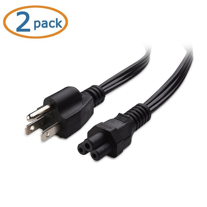 Cable Matters 2-Pack Heavy Duty Computer Monitor Power Cord in 10 Feet (NEMA 5&ndash;15P to IEC C13) N38