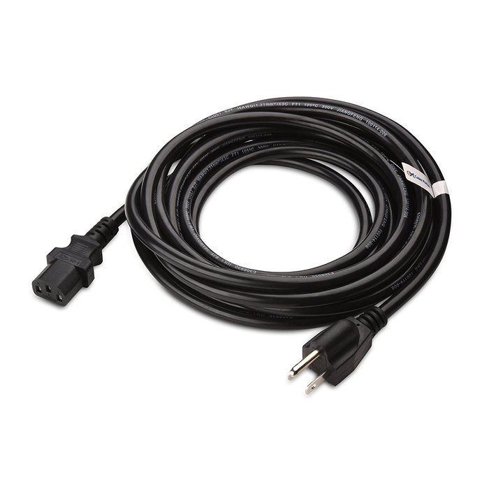 Cable Matters 2-Pack Heavy Duty Computer Monitor Power Cord in 10 Feet (NEMA 5&ndash;15P to IEC C13) N43