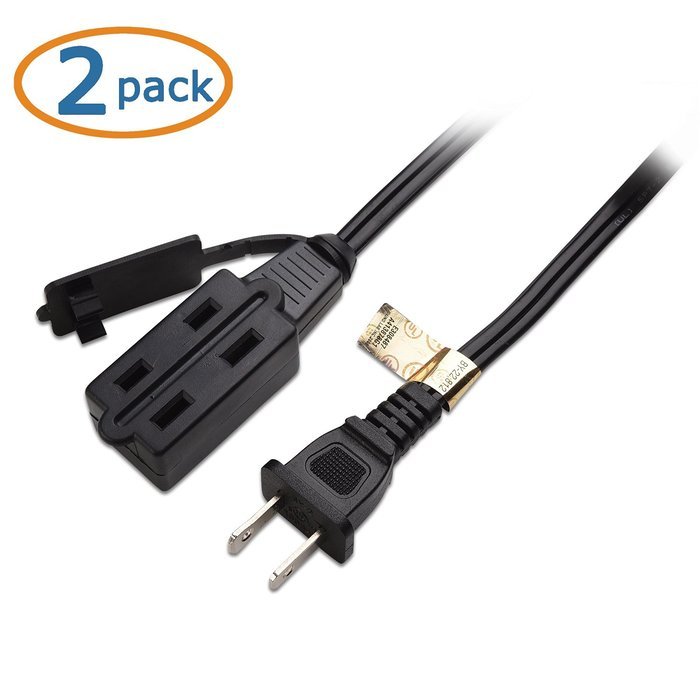 Cable Matters 2-Pack Heavy Duty Computer Monitor Power Cord in 10 Feet (NEMA 5&ndash;15P to IEC C13) N45