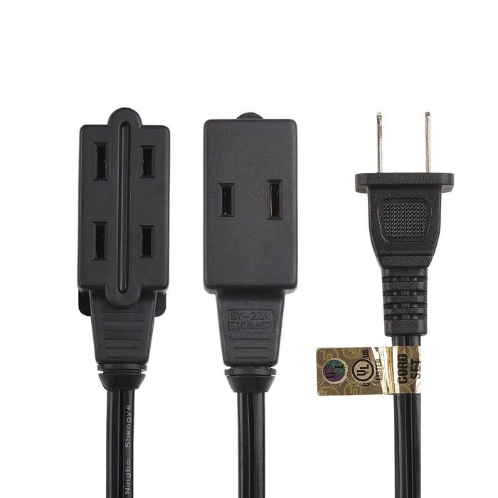 Cable Matters 2-Pack Heavy Duty Computer Monitor Power Cord in 10 Feet (NEMA 5&ndash;15P to IEC C13) N47