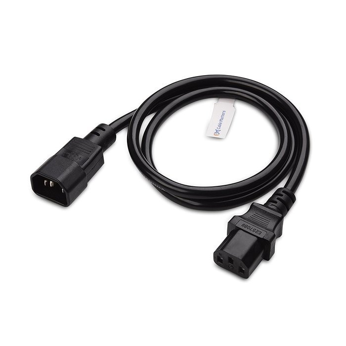 Cable Matters 2-Pack Heavy Duty Computer Monitor Power Cord in 10 Feet (NEMA 5&ndash;15P to IEC C13) N51
