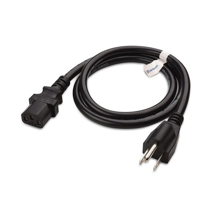 Cable Matters 2-Pack Heavy Duty Computer Monitor Power Cord in 10 Feet (NEMA 5&ndash;15P to IEC C13) N83